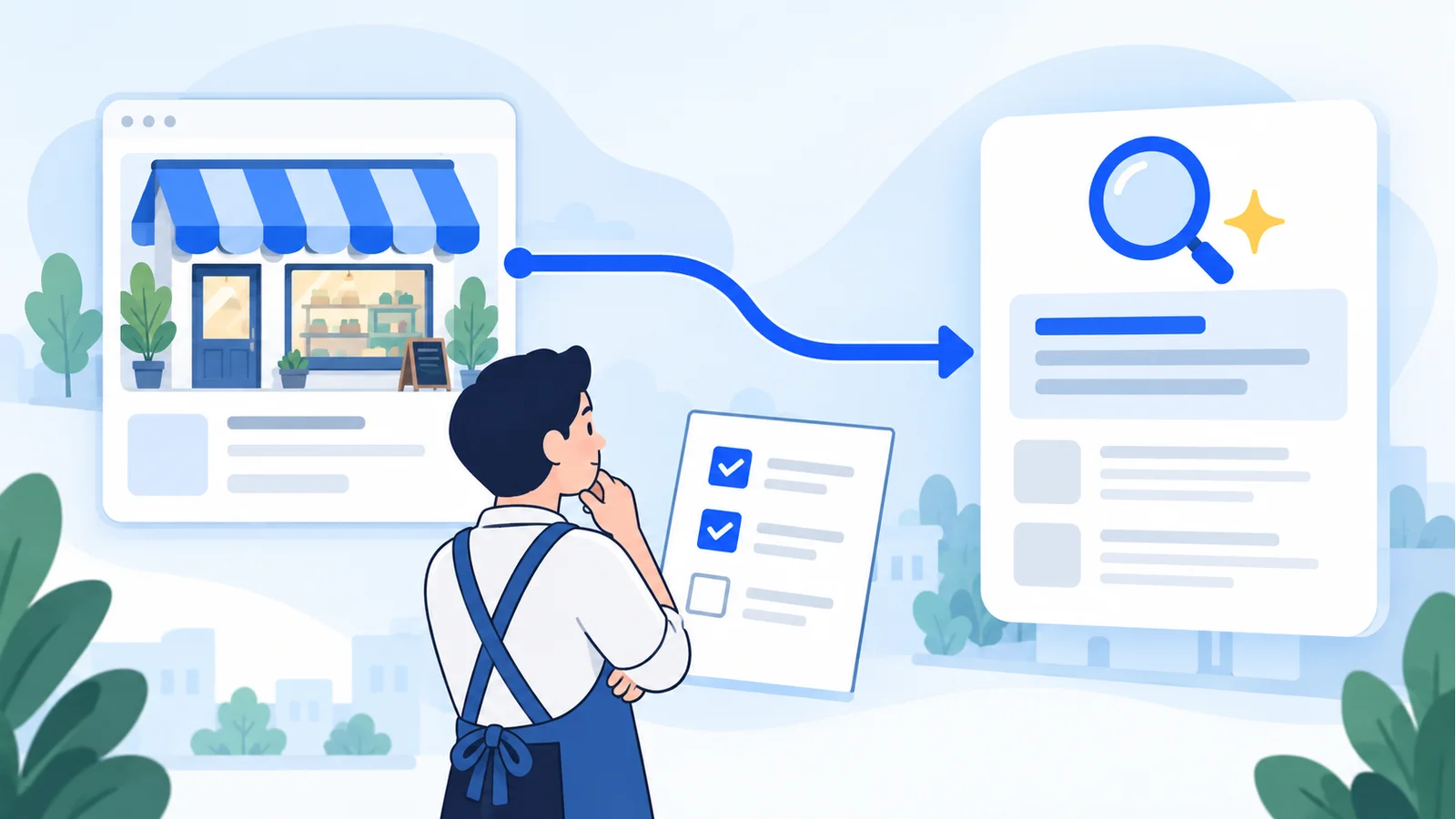 店舗サイトからAI検索へつながる経路と、変更の必要性を点検する店主